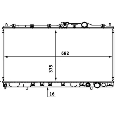 Imagen de MAHLE ORIGINAL CR 537 000S Radiador, refrigeración del motor 375 682 16 Aletas soldadas MITSUBISHI: COLT 4
