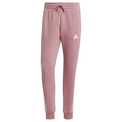 Imagen de adidas Essentials Fleece Tapered Cuff 3 Stripes Pants, Pantalones de los Hombres, Tent Green,