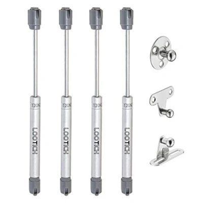 Imagen de LOOTICH 120N Hidráulico Amortiguador Piston de Gas Resorte para Puertas Armario Muebles Cocina Elevación Neumática Lid Stay Apertura Suave Bisagra Paquete 4