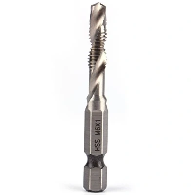 Imagen de brocas de cola hexagonal grifo hexagonal, puntas M6 HSS 1/4 &quot;para métricas