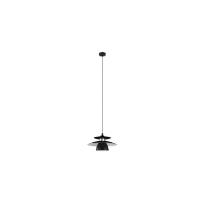 Imagen de Eglo Brenda, Lámpara colgante, 1 foco, 32 cm de Diámetro, color níquel mate, negro, casquillo: E27, material: acero