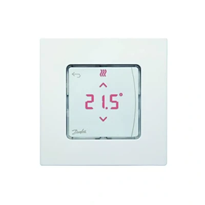 Imagen de Danfoss 088u1015 termostatos de Ambiance en superficie, Icon, pantalla digital, 230 V, para la calefacción por el suelo hidráulico y otros applications con los Motores, color blanco