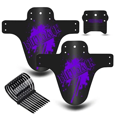 Imagen de NICEDACK Guardabarros MTB, Bicicleta Montaña, MTB Mudguard Delantero y Trasero Compatible se Adapta a 20&quot; 22&quot; 26&quot; 27,5&quot; 29 Pulgadas de Bici Fat (Púrpura)