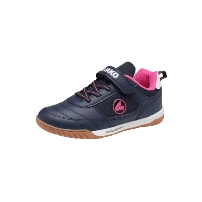 Imagen de JAKO Winger Unisex Botas de fútbol sin tacos para niños, Talla: 36, Dark navy/daisy pink Zapatos