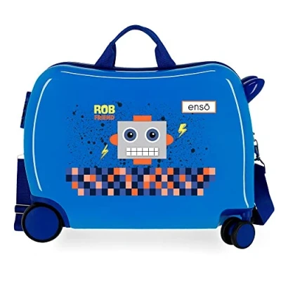 Imagen de Enso Rob Friend Maleta Infantil Azul 50x38x20 cms Rígida ABS Cierre de combinación lateral 34L 1,8 kgs 4 Ruedas Equipaje Mano