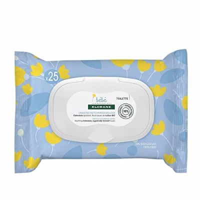 Imagen de Klorane Bebe Toallitas Mano&amp;Cara 25Uni 210 g