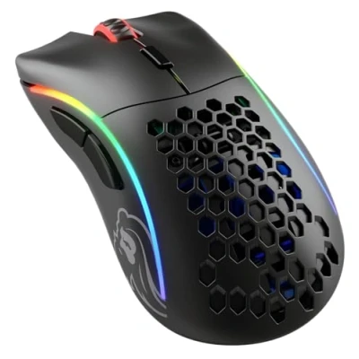 Imagen de Glorious Gaming Model D Wireless Ratón inalámbrico 69 g superligero, sin Lag 2,4 GHz inalámbrico, hasta 71 Horas de batería, RGB, Sensor BAMF, ergonómico, 6 Botones Negro Mate