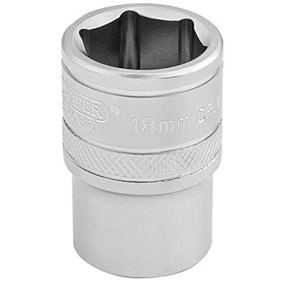 Imagen de Draper 16608 Llave de vaso cuadrada 6 puntos 1/2 pulgada, tamaño 18 mm