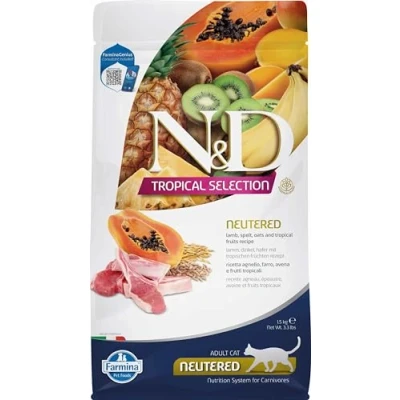 Imagen de FARMINA ND Cat Tropical Selection NEUTERED Cordero 1,5KG