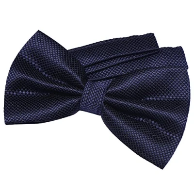 Imagen de DonDon Pajarita para hombre de 12 x 6 cm ajustable y lista usar azul oscuro