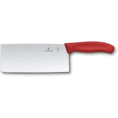 Imagen de Victorinox Swiss Classic, Cuchillo de cocinero profesional, Hoja extra afilada, afilado recto, 18 cm, Mango robusto plástico, Acero inoxidable, rojo