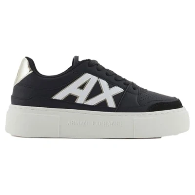 Imagen de Armani Exchange LACE UP Sneaker Zapatillas, Mujer, Talla: 41, Black/pale gold Zapatos