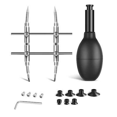 Imagen de Greethga Kit de Ventosa y Llave para Lentes, Pluma SuccióN Al VacíO IC Pick Up con 7 Ventosas Intercambiables Puntas Curvas