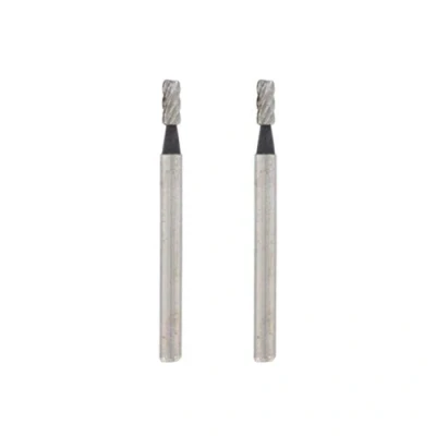 Imagen de Dremel 194 Juego de accesorios para fresar, 2 fresas alta velocidad en forma cilindro con un diámetro trabajo 3,2 mm