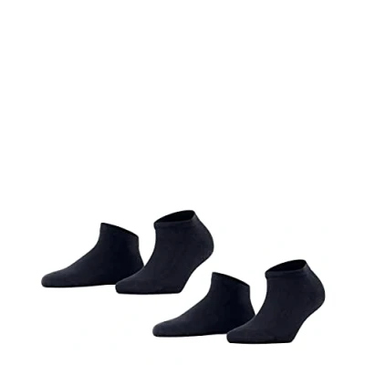 Imagen de FALKE Happy 2 Pack W SN algodón corte unicolor pares, Calcetines cortos Mujer, Azul (Dark Navy 6375), 35 38