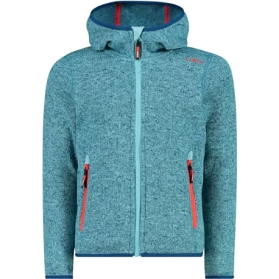 Imagen de CMP Chaqueta infantil Knit Tech con capucha fija, Acqua Campari, 140
