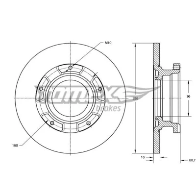 Imagen de Disco de freno TOMEX Brakes TX 72 17
