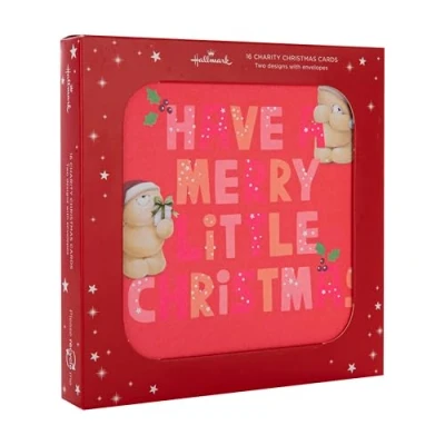 Imagen de Hallmark Tarjeta de Navidad, paquete múltiple tarjetas 16, 2 diseños, Forever Friends, Navidad caridad, con sobres