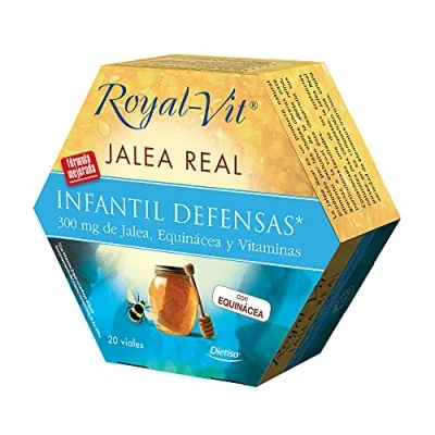 Imagen de Dielisa Royal Vit Jalea Real Infantil Defensas, Complemento Alimenticio con 300 mg de Real, Equinácea y Vitaminas, Ayuda a las Defensas al Sistema Inmunitario los Niños 20 Viales