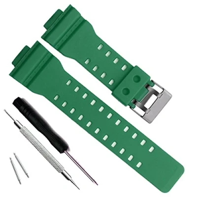 Imagen de Correa de Repuesto Resina Natural para Reloj Casio G Shock GD120/GA 100/GA 110/GA 100C (Green)