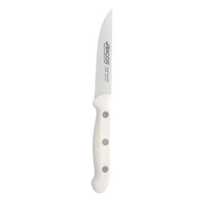 Imagen de Arcos Cuchillo verduras Acero Inoxidable. profesional para pelar frutas y verduras. Mango ergonómico polioximetileno Hoja 105 mm. Serie Artika. Color blanco.
