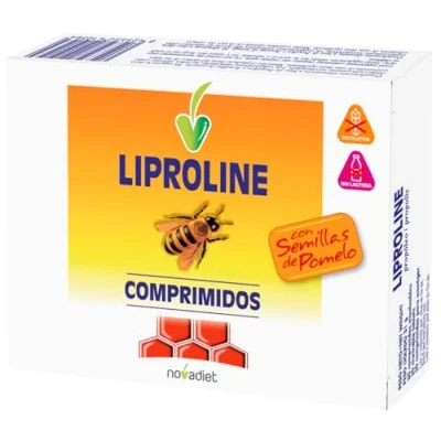 Imagen de Novadiet LIPROLINE Comprimidos con Propóleo y Pomelo Masticables Para Reforzar las Defensas Ayuda a Suavizar la Garganta Inflamada Envase de 30