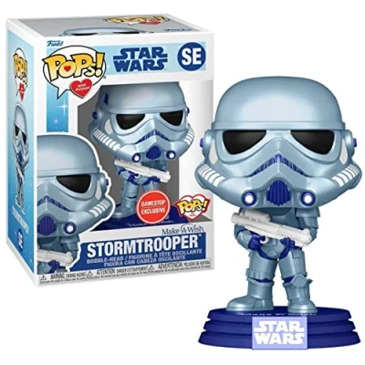 Imagen de Funko Make A Wish Stormtrooper Pop! Vinyl Bobble Head Figure GameStop Exclusive