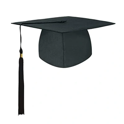 Imagen de Tibroni Birrete Graduacion Adulto Niños, Birretes Infantil Primaria, Sombrero de Estudiante Bachelor Ajustable, Gorra Graduación para la Universidad, Profesor y Doctor, Unisex