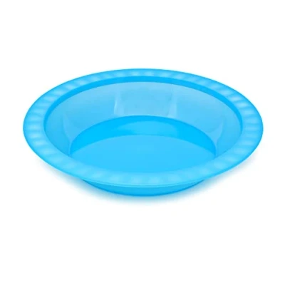 Imagen de GIO&#039;STYLE Plato hondo de plástico alimentario Ø 21,5 cm Turquesa Made in Italy Perfecto para fiestas, picnics, camping Línea Trippy