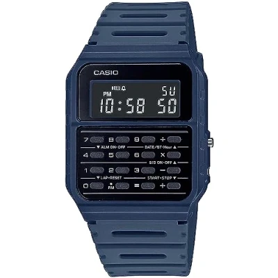 Imagen de Casio Reloj Cuarzo Unisex 34.40mm con dial Digital Negro y Correa de Resina Azul CA 53WF 2BEF