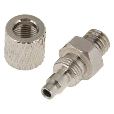 Imagen de 20Pcs Neumático Mini Conector rápido Micro tubo de aire Quick Twist Joint Recto macho M5 Rosca 4MM Plata