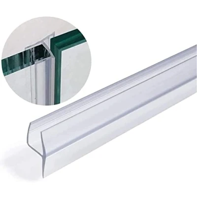 Imagen de TAOQILE Shower Door Seal Strip,Frameless Glass Seal,Soft Stop Leaks Seal,Glass Side Strip,U/hType,Fit for 6mm/8mm/10mm/12mm Door,Cuttable Length (2m*8mm,h Type)