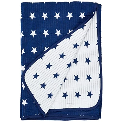 Imagen de VIALMAN Colcha Bouti Ligera Sofia 10 para Cama Individual de 90 cm Estrellas Tamaño 180 x 270 cm, Color Marino