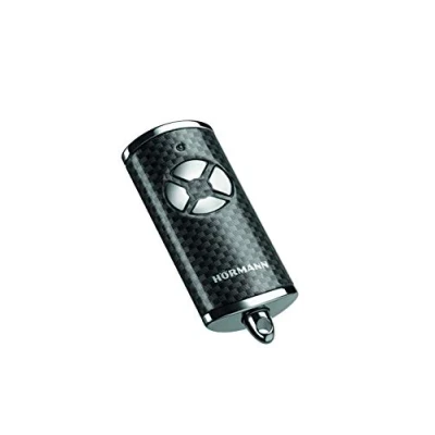Imagen de Hörmann 4511585 HSE 4 BS Transmisor Manual (frecuencia 868 MHz, Brillante, accionamiento para Puerta de Garaje con Tapas Pilas, 28 x 70 14 mm, Incluye Llavero), Cromo Carbono