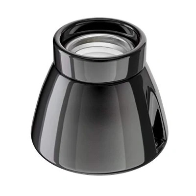 Imagen de ledscom.de Plafón portalámpara MINZ, porcelana, negro brillante, 1x E27 máx. 300W
