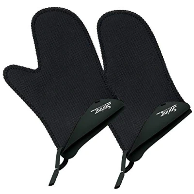 Imagen de Spring 2094055102 Grips Manoplas de cocina cortas (1 par), color negro
