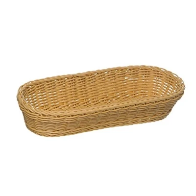 Imagen de cesta APS Baguette, ovalada &quot;PROFI LINE&quot; Cesta, de mimbre polipropileno Dimensiones: 28 x 16 cm/Altura: 8 cm/Color: Marrón claro