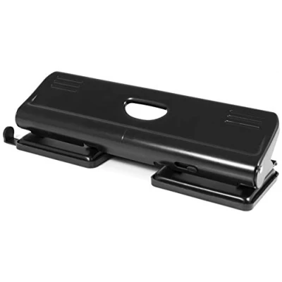 Imagen de Pavo 8040285 Premium 4 way hole punch with Paper guide for 22 Sheets Black