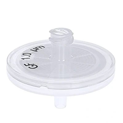 Imagen de Filtro de jeringa, ABLUO, 25mm, Membrana Glass Fiber, 1.0µm, alojamiento PP, 10/pc