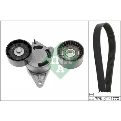 Imagen de INA 529 0136 10 Juego de correas trapeciales poli V Revisar/sustituir poleas libres del alternador RENAULT: ESPACE 4