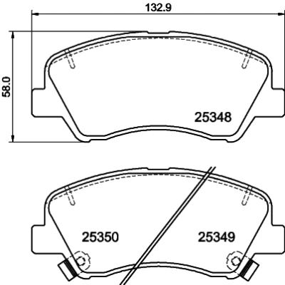 Imagen de HELLA 8DB 355 020 231 Juego de pastillas freno con avisador acústico desgaste accesorios KIA: Rio 3, Picanto II, 4