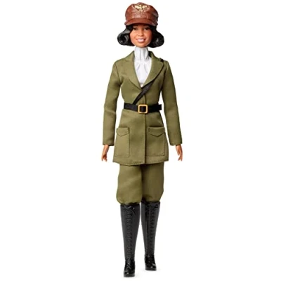 Imagen de Barbie Signature Colección Mujeres Que inspiran Bessie Coleman Muñeca aviadora, Juguete de colección, Regalo +16 años (Mattel HJX36)