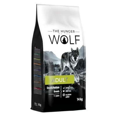 Imagen de the Hunger of Wolf Alimento seco para perros adultos de razas pequeñas y medianas, fórmula con pollo rica en vitamina C E 14 kg