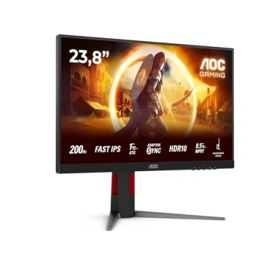 Imagen de AOC Gaming 24G4HA Monitor Full HD de 24 Pulgadas, 200 Hz, 1 ms, Comp. G Sync, HDR10 (1920x1080, 2X HDMI 2.0, 1x DisplayPort 1.4) Negro Rojo