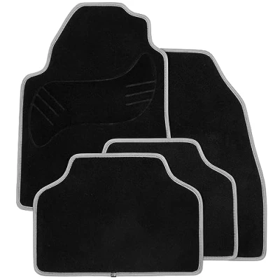 Imagen de DBS Alfombrilla para Coche Universal Antideslizante 4 Piezas: Delantera + Trasera Blanco