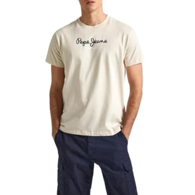 Imagen de Pepe Jeans EGGO Camiseta estampada, Hombre, Talla: Small, Base beige