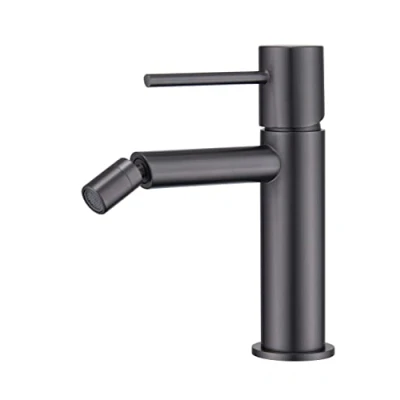 Imagen de Mice Grifo de bide Monomando griferia para WC agua Fria/Caliente higienico SERIE MONZA Black Gun Meta Color Gris muy oscuro satinado BDM039 2BGM
