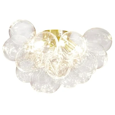 Imagen de By Rydéns Plafón Gross, latón/claro, Ø 50 cm, cristal