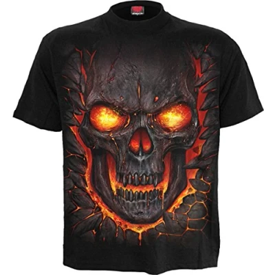 Imagen de Spiral Skull Lava Camiseta Negro S