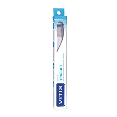Imagen de VITIS Cepillo de Dientes Medio Manual Mango Reciclable Uso Diario 1 Unidad colores aleatorios